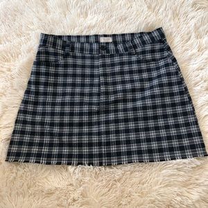 plaid mini skirt